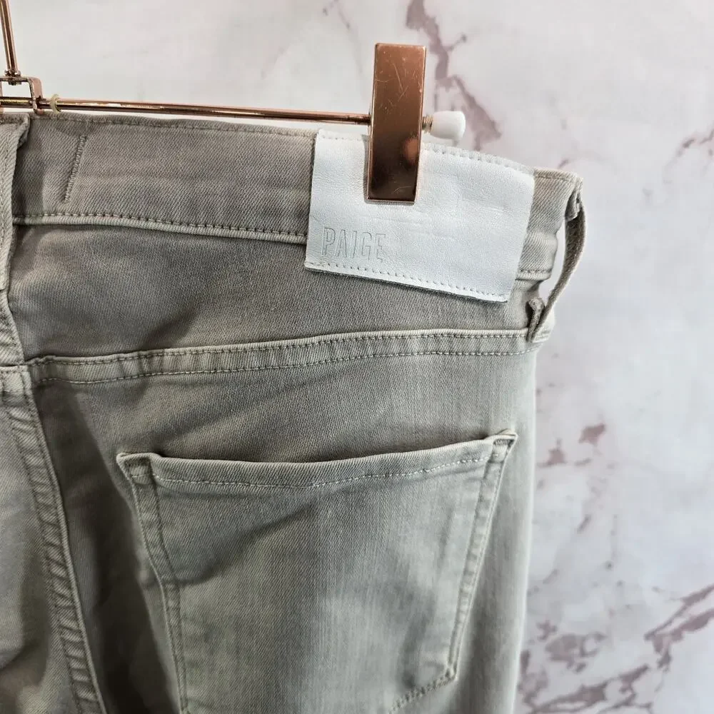 Paige Jeans Mens 29 X 34 Federal Slim Straight Stretch Denim Vintage Aged Beige